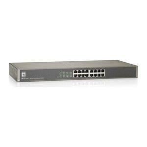 LevelOne Switch 16xFE 19" Metall