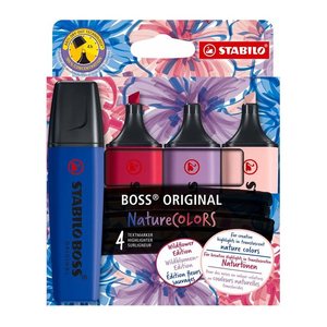 STABILO BOSS Original Wildflower Edition Textmarker farbsortiert, 4 St.