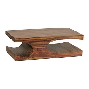 WOHNLING Couchtisch rechteckig Massivholz sheesham 118,0 x 70,0 x 38,0 cm, 1 St.