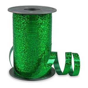 PRÄSENT Geschenkband HOLLY Holographic grün 10 mm x 200 m
