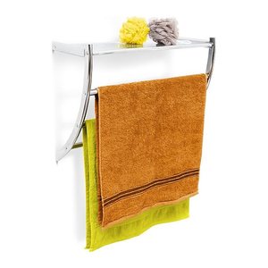 relaxdays Handtuchhalter silber, 1 St.
