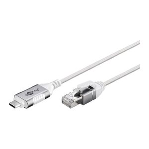 goobay USB-C 3.1/RJ45 Kabel 5,0 m weiß, 1 St.