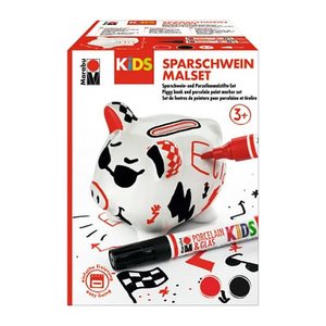 Marabu Sparschwein Malset Porzellanstifte farbsortiert 1,0 - 3,0 mm, 1 Set