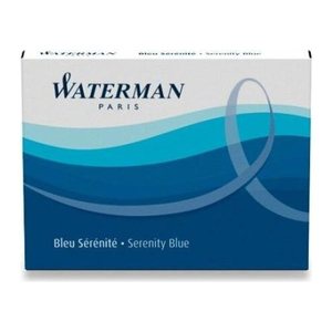 WATERMAN Tintenpatrone Stand. Serenity Blue 8 Stück