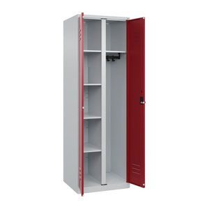 CP Spind Classic Plus lichtgrau, rubinrot 080600-20 S10001, 1 Schließfach 60,0 x 50,0 x 185,0 cm