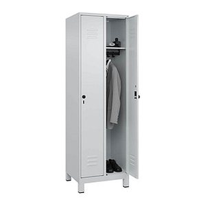 CP Spind Classic Plus lichtgrau 080010-20 S10029, 2 Schließfächer 60,0 x 50,0 x 195,0 cm