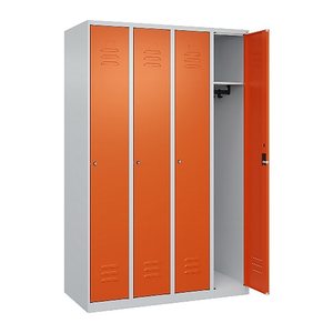 CP Spind Classic Plus reinorange, lichtgrau 080000-40 S10031, 4 Schließfächer 120,0 x 50,0 x 185,0 cm