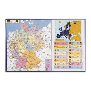 VELOFLEX Schreibtischunterlage Deutschlandkarte Kunststoff 60,0 x 40,0 cm, 1 St.