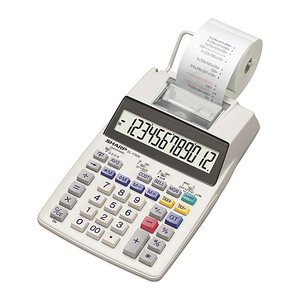 SHARP EL-1750V Tischrechner druckend lichtgrau