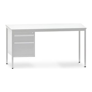 Schreibtisch mit Hängecontainern (Grau) (2 / 0 Schübe)