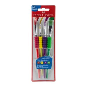 FABER-CASTELL Bunt Pinsel-Set Größe 2, 6, 10, 12, 4-teilig