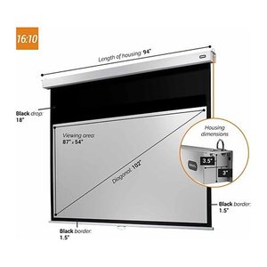 celexon Rolloleinwand Professional Plus 16:10, 220 x 137 cm Projektionsfläche