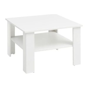 WOHNLING Couchtisch quadratisch Spanplatte weiß 60,0 x 60,0 x 42,0 cm, 1 St.