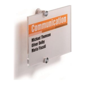 DURABLE Türschild CRYSTAL SIGN Acryl transparent DIN A5, 1 St.
