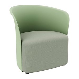 meet powered by PAPERFLOW Sessel CROWN grün schwarz Stoff 73,0 x 63,5 x 69,0 cm, 1 St.