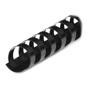 LMG Kunststoffbinderücken schwarz für 45 Blatt, 100 St.
