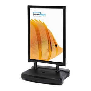 Showdown® Displays Kundenstopper Windtalker City schwarz DIN A0 2 Fächer 88,7 x 83,5 x 149,7 cm, 1 St.