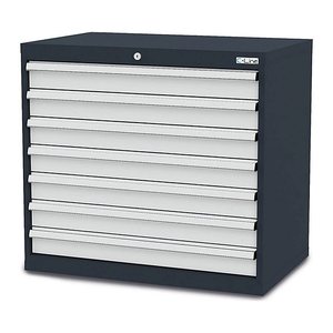 Simplaflex® Systemeinrichter C-Line Schubladenschrank anthrazit 7 Schubladen 90,0 x 57,5 x 82,0 cm, 1 St.