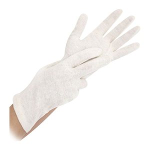 HYGOSTAR unisex Arbeitshandschuhe Nature weiß Größe 7, 24 St.