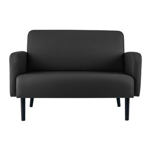 meet powered by PAPERFLOW 2-Sitzer Sofa LISBOA schwarz Kunstleder 124,0 x 81,5 x 83,0 cm, 1 St.