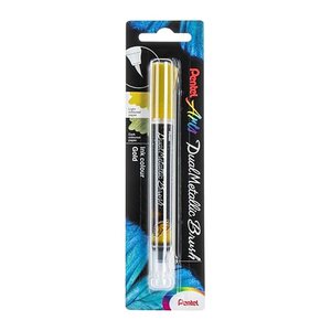 Pentel Dual Metallic Brush XGFH-DXX Brush-Pen gold, 1 St.
