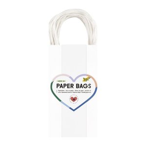 folia Papier-Tragetaschen M weiß 18,0 x 21,0 cm, 20 St.
