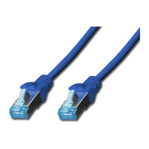DIGITUS Patchkabel RJ45 SF/UTP Cat5e 0.50m blau Hebelschutz Polybeutel