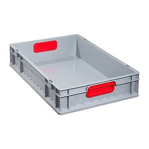 Allit ProfiPlus Eurobox grau, rot 40,0 x 60,0 x 12,0 cm, 1 St.