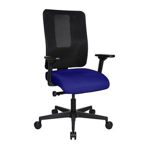 Topstar Bürostuhl Sitness Open X (N) Deluxe, OX300TW2 T380 Stoff blau, Gestell schwarz