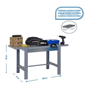 Simonrack Werkbank SIMONWORK BT6 BOX grau 1 Schublade 180,0 x 73,0 x 83,0 cm