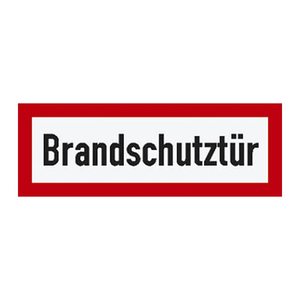 Brandschutzaufkleber "Brandschutztür" rechteckig 29,7 x 10,5 cm, 1 St.