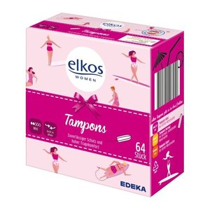 elkos Tampons MINI für leichte Periode, 64 St.