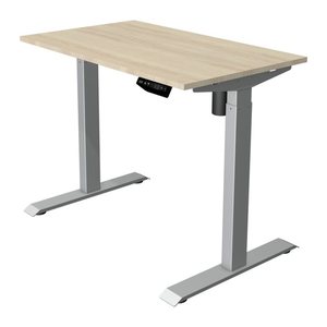 Kerkmann Move 1 elektrisch höhenverstellbarer Schreibtisch ahorn rechteckig, T-Fuß-Gestell silber 100,0 x 60,0 cm