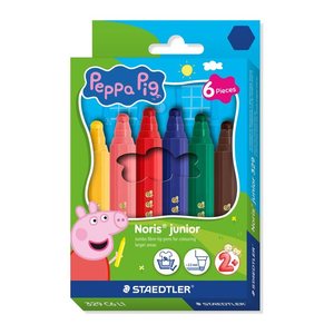 STAEDTLER Noris junior Peppa Pig Edition Filzstifte farbsortiert, 6 St.