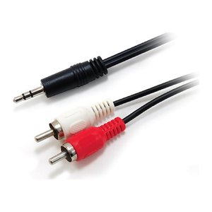 Equip Audiokabel 3.5mm->2xRCA St/St 2.50m schwarz Polybeutel