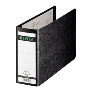 LEITZ 1076 Ordner schwarz marmoriert Karton 8,0 cm DIN A5 quer, 1 St.