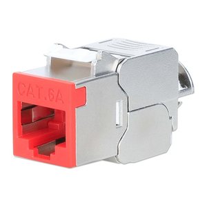 INTELLINET Cat6a 10G STP Keystone-Modul rot