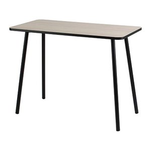 PAPERFLOW easyHome HOPM Schreibtisch eiche rechteckig, 4-Fuß-Gestell schwarz 100,0 x 50,0 cm