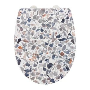 WENKO WC-Sitz mit Absenkautomatik Terrazzo High Gloss mehrfarbig, 1 St.