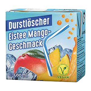 DURSTLÖSCHER Eistee Mango Fruchtsaftgetränk 12x 0,5 l