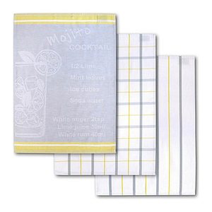 Dyckhoff Geschirrtücher Mojito Cocktail farbig kariert 50,0 x 70,0 cm, 3 St.