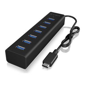 RaidSonic ICY BOX® USB-Hub IB-HUB1700-C3 7-fach schwarz