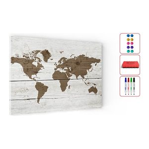 ALLboards Magnettafel 60,0 x 40,0 cm Weltkarte