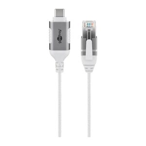 goobay USB-C 3.1/RJ45 Kabel 7,5 m weiß, 1 St.