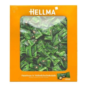 HELLMA Haselnuss mit Vollmilchschokolade Schokolade 380 St./912,0 g, 380 St.