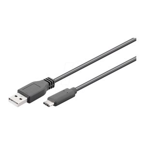 goobay USB 3.1 Gen 2 A/USB C Kabel 0,5 m schwarz, 1 St.