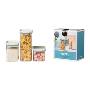 MEPAL Vorratsdosen-Set Omnia weiß 0,7/1,1/2,0 l, 1 Set