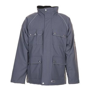 PLANAM® unisex Parka CANVAS 320 grau, schwarz Größe M