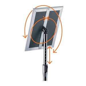 DURABLE Infoständer silber DIN A4 25,0 x 25,0 x 77,0 - 120,5 cm, 1 St.