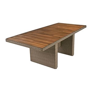 Garden Pleasure Gartentisch BRAGA dunkelbraun rechteckig 90,0 x 180,0 x 75,0 cm